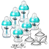 Tommee Tippee Advanced Anti-Colic Newborn Baby Bottle Feeding Set, Heat Sensing Technology, Breast-like Nipple, BPA-Free